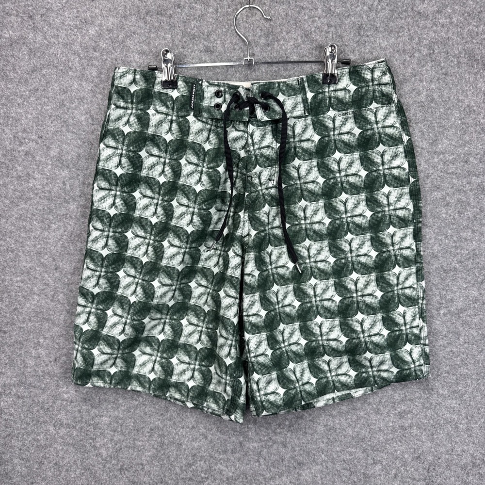 Osklen Surfing Rio de Janeiro Aqualight Board Shorts Green Floral‎ Mens Size 30